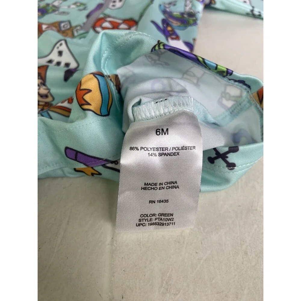 Disney Toy Story One Piece Long Sleeve Rash Guard Swimsuit Size 6 Months
